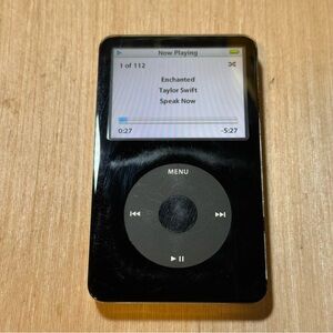 iPod Model:A1136 5thGen 30GB Blk Tested Good w/4171 Songs/Charger Read Info Blw!